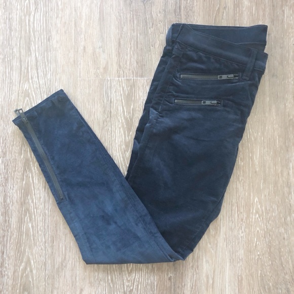 rag & bone jean Navy Velvet Skinny Pants - Picture 7 of 9